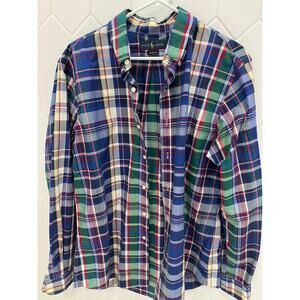 Ralph Lauren Custom Fit Multicolored (Red, Blue, Green) Long Sleeve Plaid Shirt